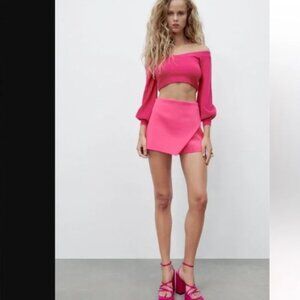 Zara ASYMMETRIC SKORT Fuchsia